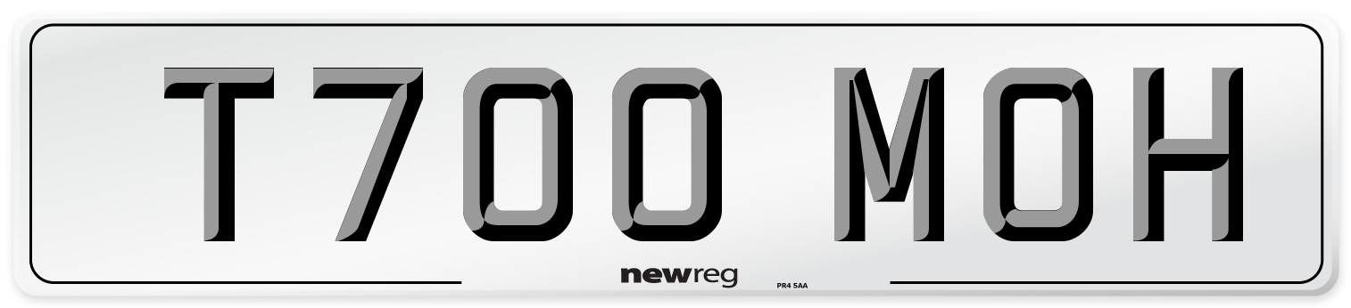 T700 MOH Number Plate from New Reg